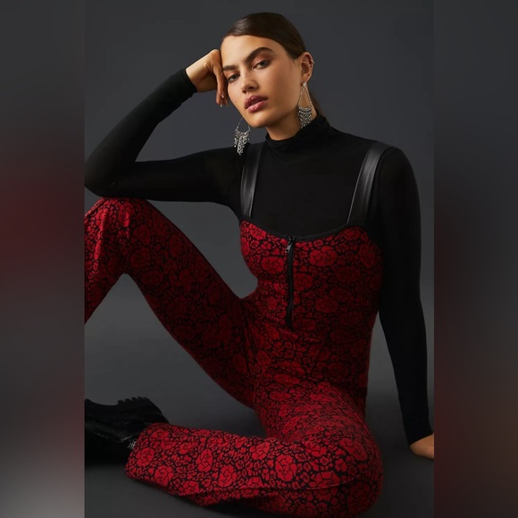 Anthropologie-Maeve Printed Sweetheart Jumpsuit - Picture 4 of 13